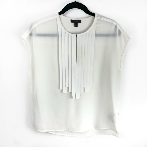 J Crew Sleeveless Cream Blouse - Picture 1 of 4